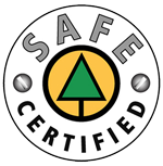 safe_certified_logo Green tree inside circular certification logo